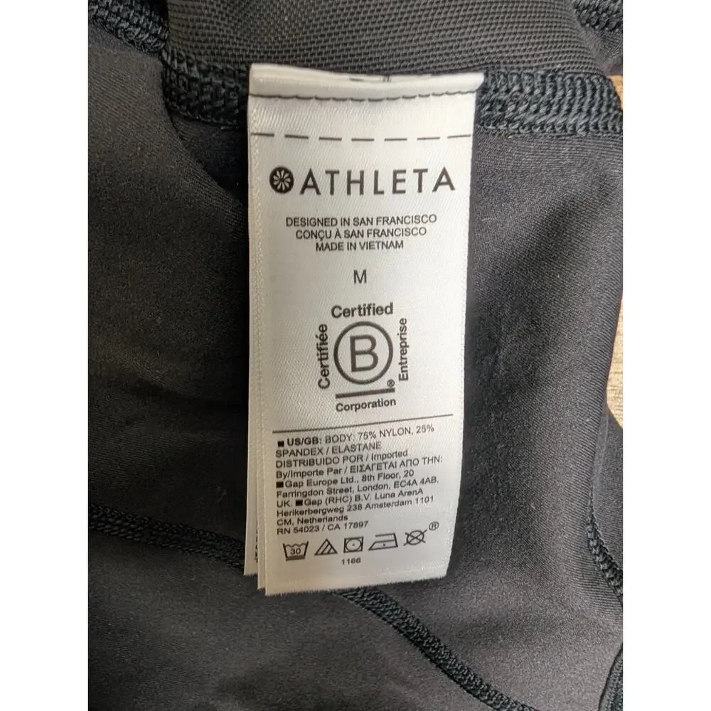 Athleta Salutation Jacket Women Medium Black Stretch Thumbhole Sleeve 657490 NWT - Picture 4 of 4